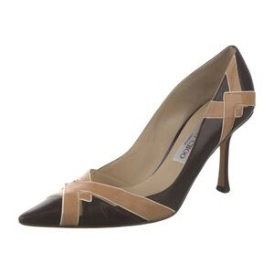Jimmy Choo Vintage Two-Tone Heels in Brown and Tan